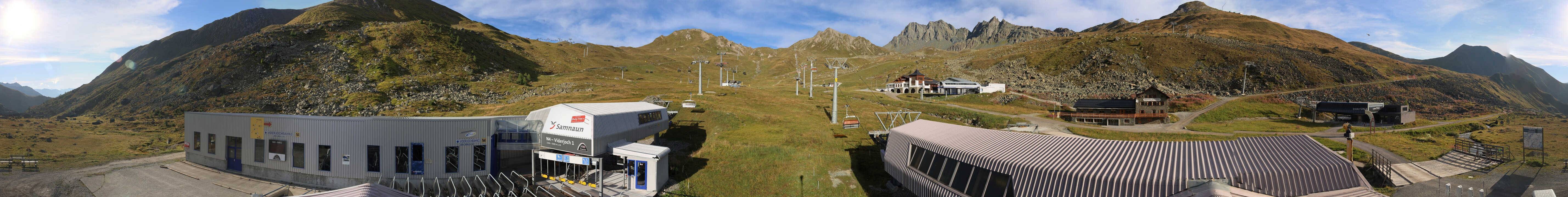 Archiv Foto Webcam Samnaun: Blick von der Alp Trida zum Viderjoch