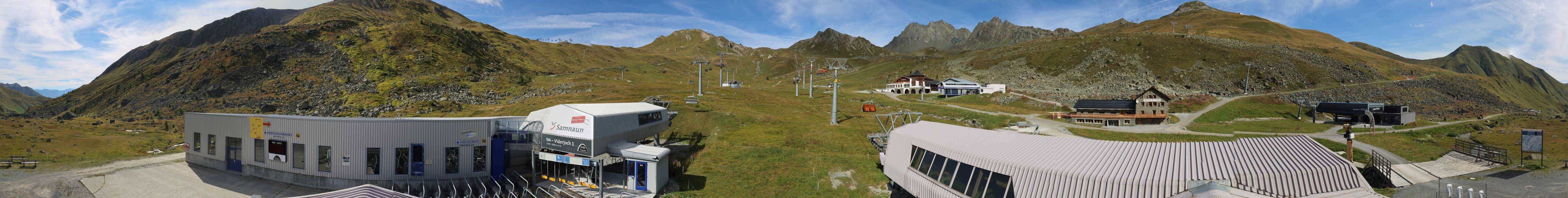 Archiv Foto Webcam Samnaun: Blick von der Alp Trida zum Viderjoch