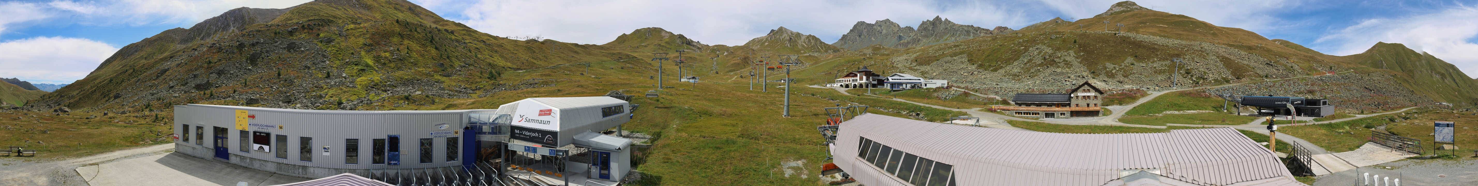 Archiv Foto Webcam Samnaun: Blick von der Alp Trida zum Viderjoch