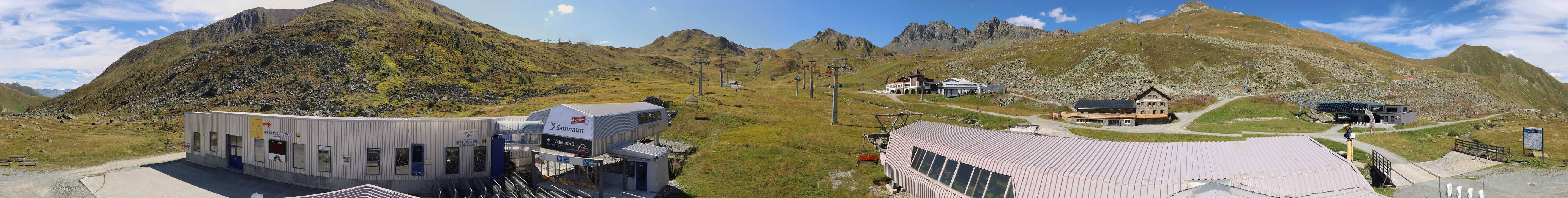 Archiv Foto Webcam Samnaun: Blick von der Alp Trida zum Viderjoch