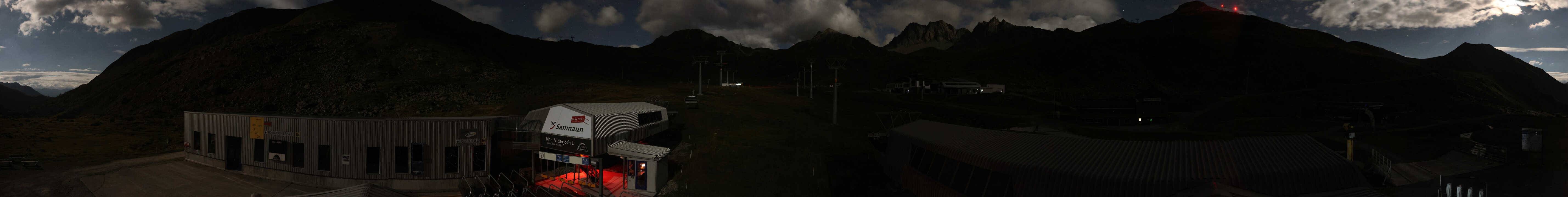 Archived image Webcam Samnaun: View from Alp Trida to Viderjoch