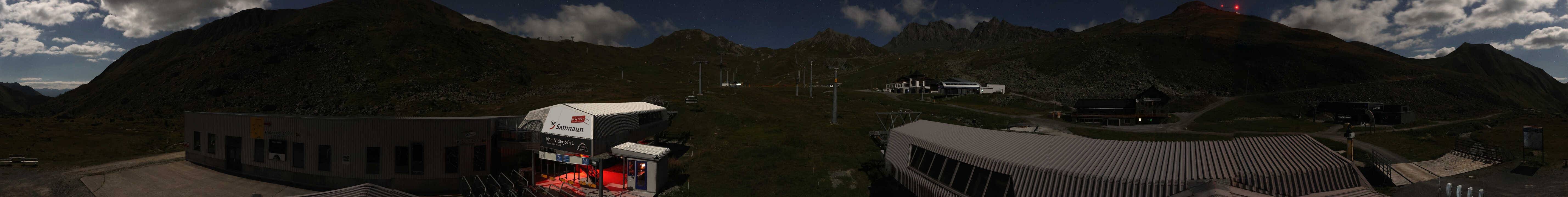 Archived image Webcam Samnaun: View from Alp Trida to Viderjoch