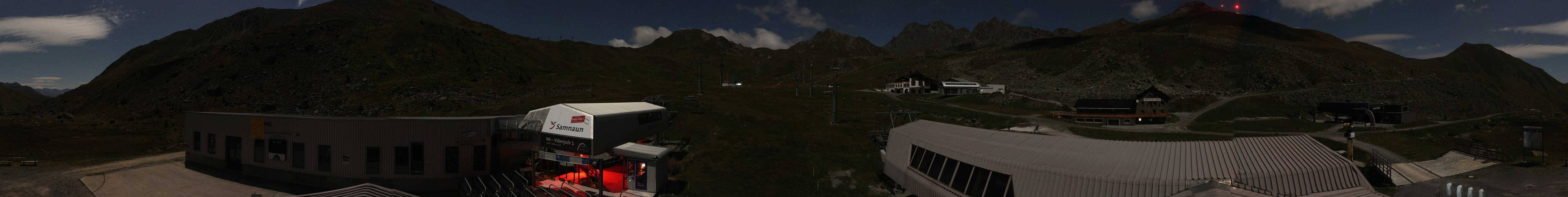 Archived image Webcam Samnaun: View from Alp Trida to Viderjoch