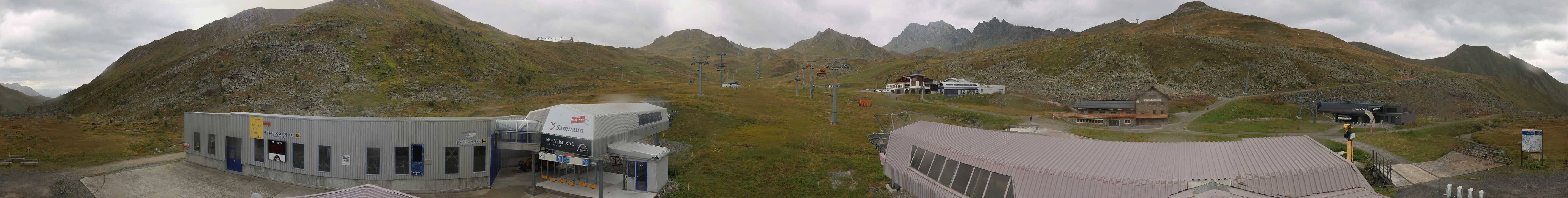 Archiv Foto Webcam Samnaun: Blick von der Alp Trida zum Viderjoch