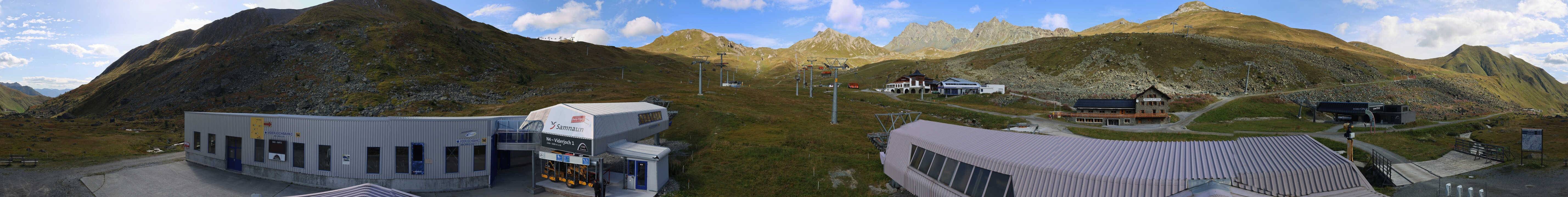 Archiv Foto Webcam Samnaun: Blick von der Alp Trida zum Viderjoch