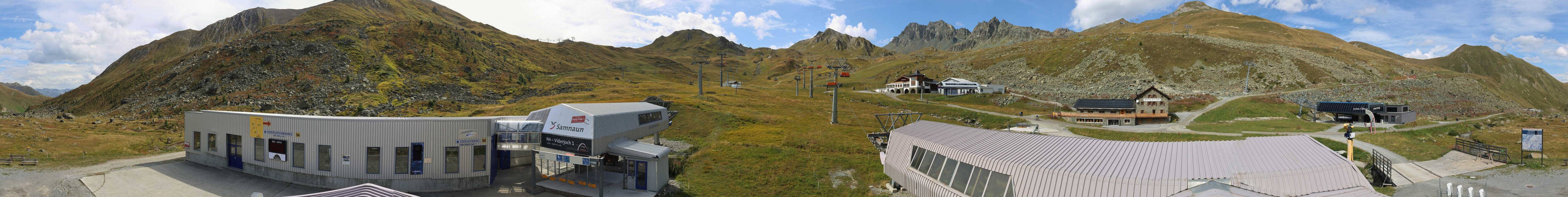 Archiv Foto Webcam Samnaun: Blick von der Alp Trida zum Viderjoch