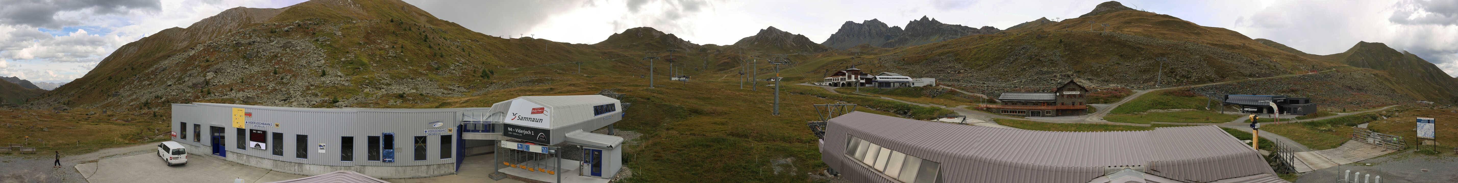 Archiv Foto Webcam Samnaun: Blick von der Alp Trida zum Viderjoch