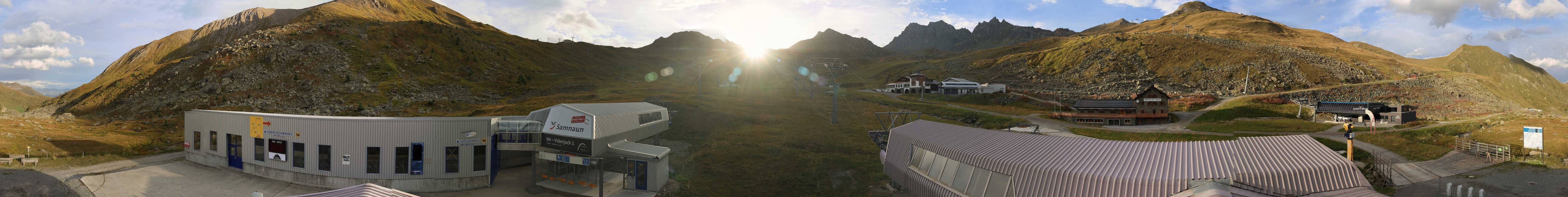 Archiv Foto Webcam Samnaun: Blick von der Alp Trida zum Viderjoch