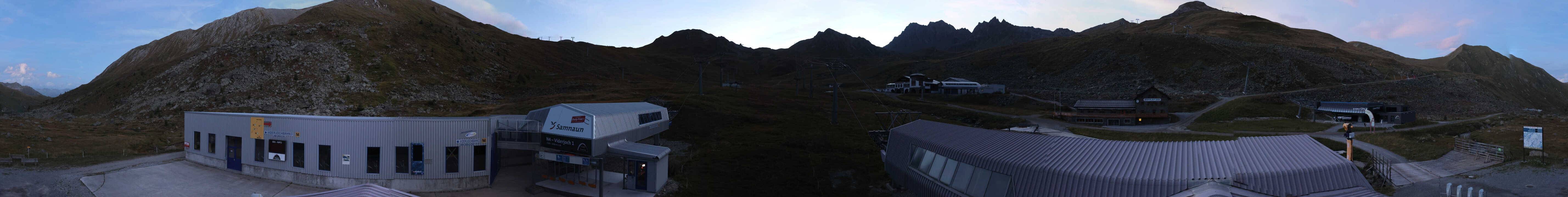 Archiv Foto Webcam Samnaun: Blick von der Alp Trida zum Viderjoch