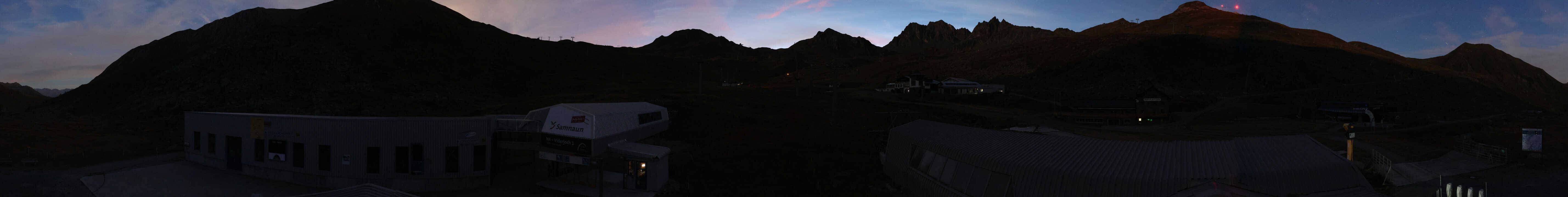 Archived image Webcam Samnaun: View from Alp Trida to Viderjoch