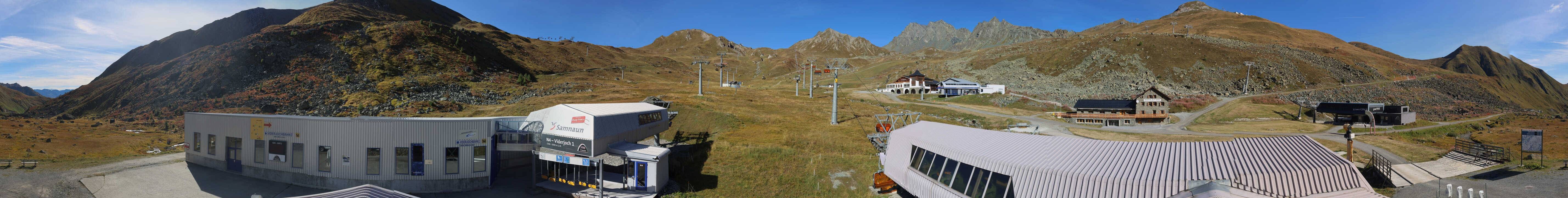 Archived image Webcam Samnaun: View from Alp Trida to Viderjoch