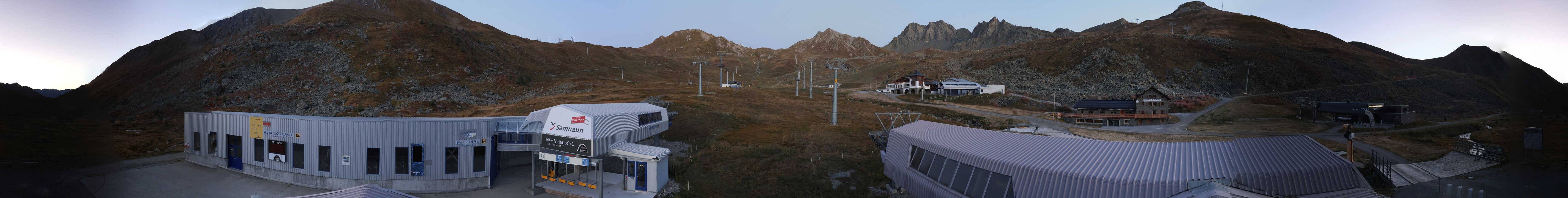 Archived image Webcam Samnaun: View from Alp Trida to Viderjoch