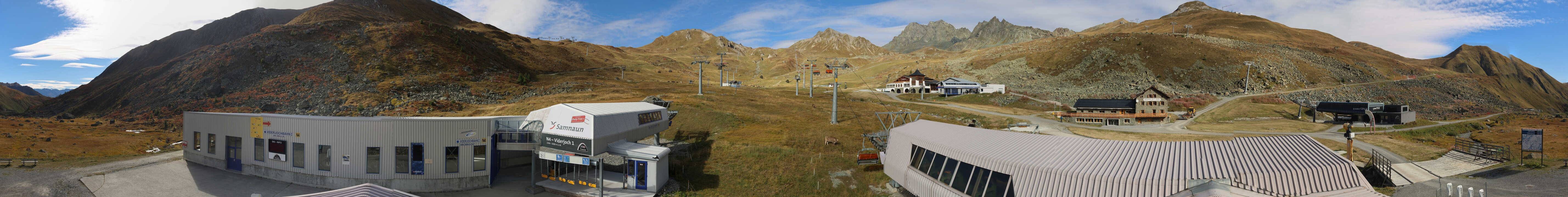 Archived image Webcam Samnaun: View from Alp Trida to Viderjoch