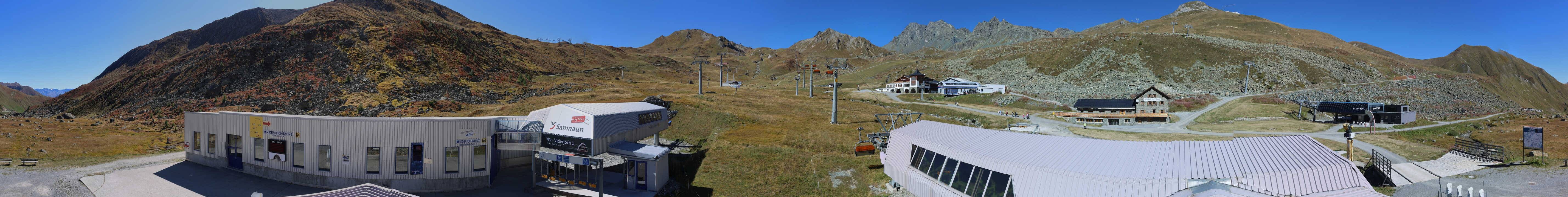 Archived image Webcam Samnaun: View from Alp Trida to Viderjoch