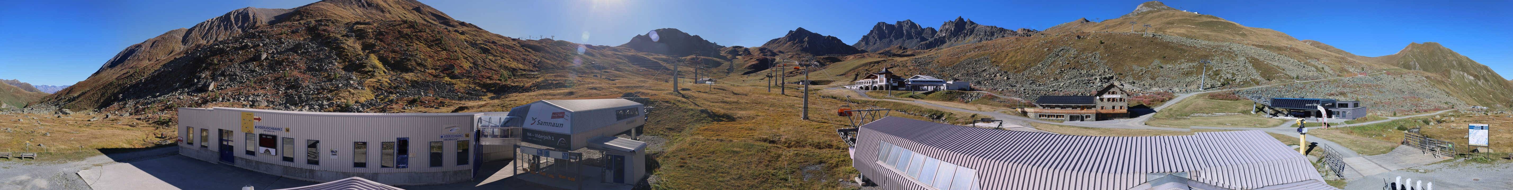 Archived image Webcam Samnaun: View from Alp Trida to Viderjoch