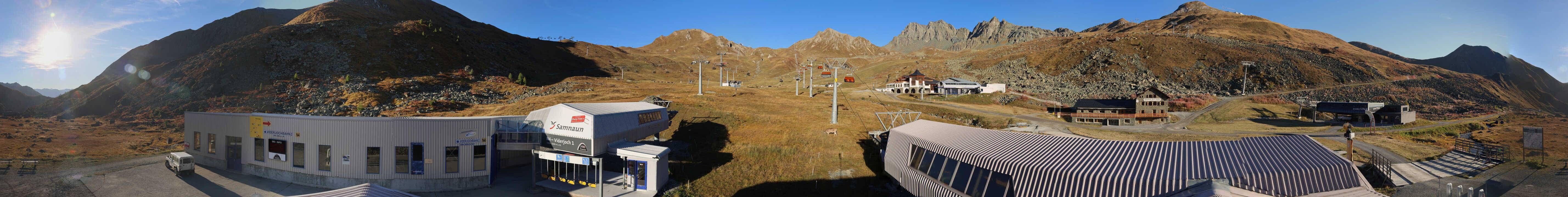 Archived image Webcam Samnaun: View from Alp Trida to Viderjoch
