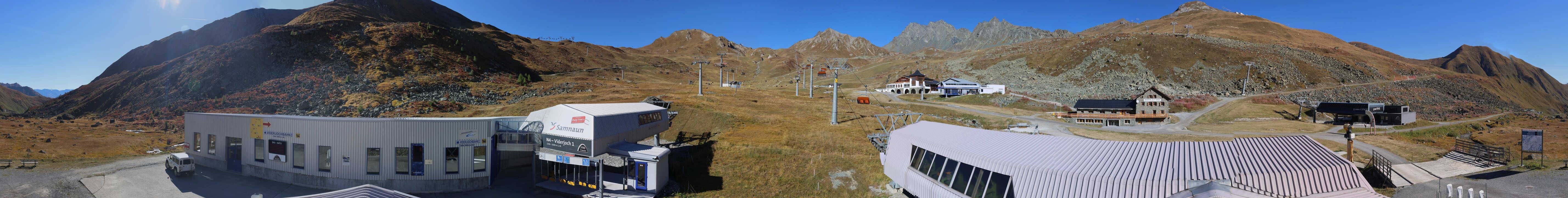 Archived image Webcam Samnaun: View from Alp Trida to Viderjoch