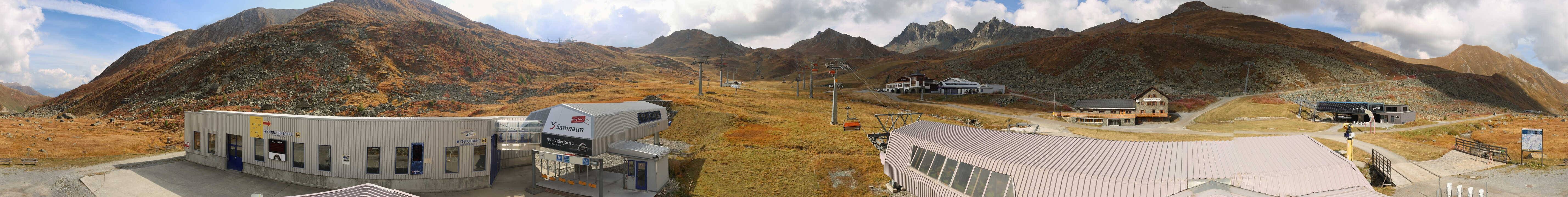 Archiv Foto Webcam Samnaun: Blick von der Alp Trida zum Viderjoch