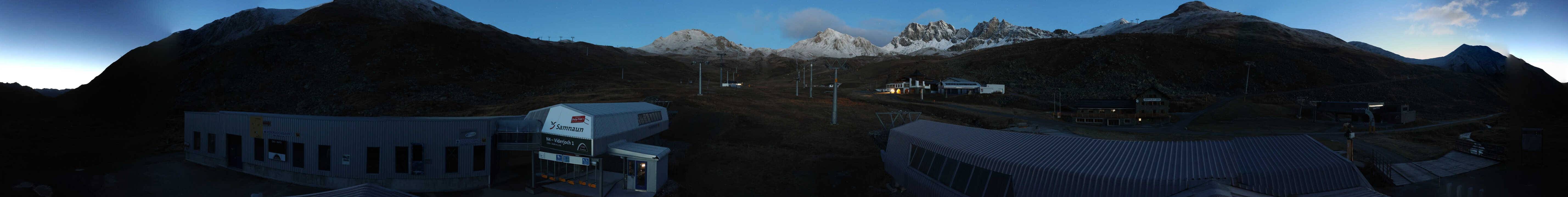 Archived image Webcam Samnaun: View from Alp Trida to Viderjoch