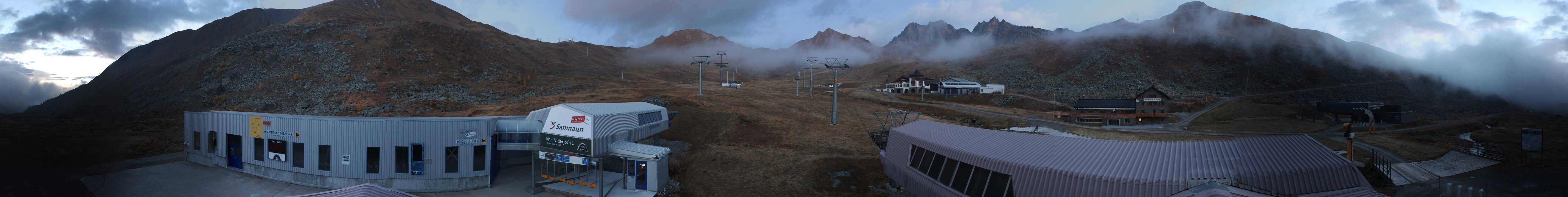 Archiv Foto Webcam Samnaun: Blick von der Alp Trida zum Viderjoch