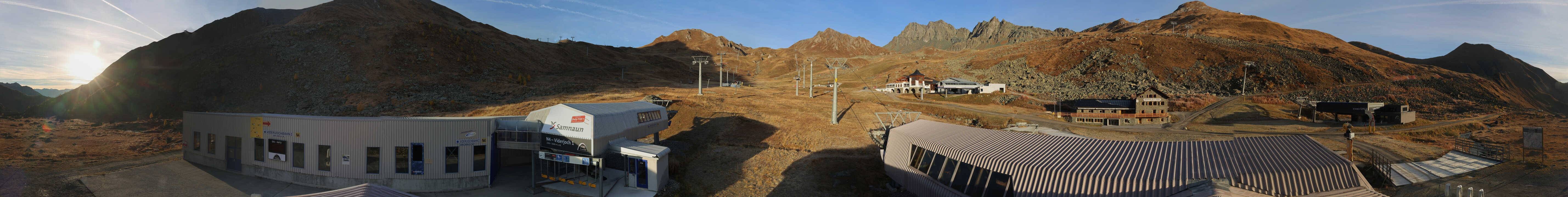 Archived image Webcam Samnaun: View from Alp Trida to Viderjoch