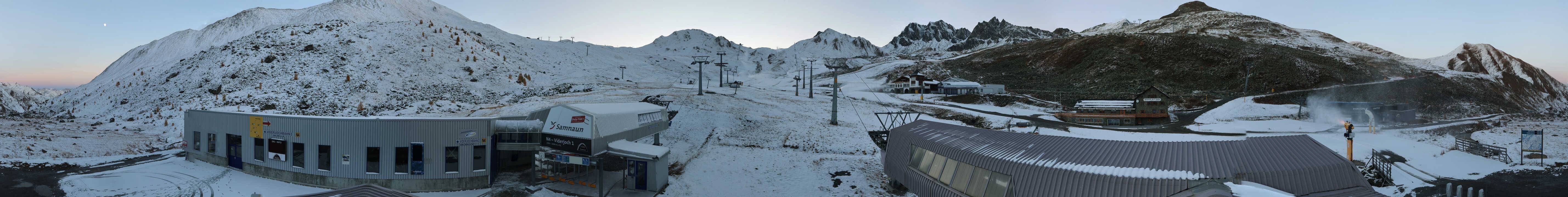 Archived image Webcam Samnaun: View from Alp Trida to Viderjoch