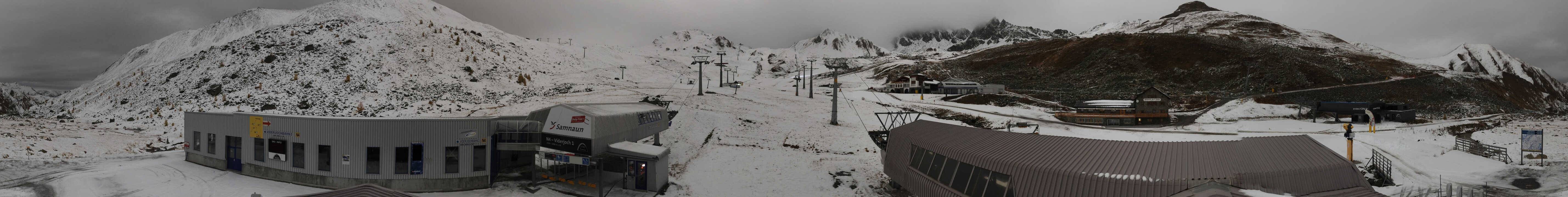 Archived image Webcam Samnaun: View from Alp Trida to Viderjoch