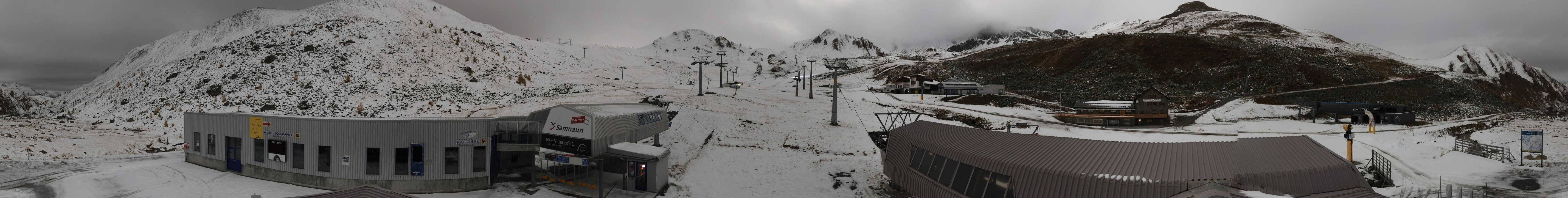 Archived image Webcam Samnaun: View from Alp Trida to Viderjoch