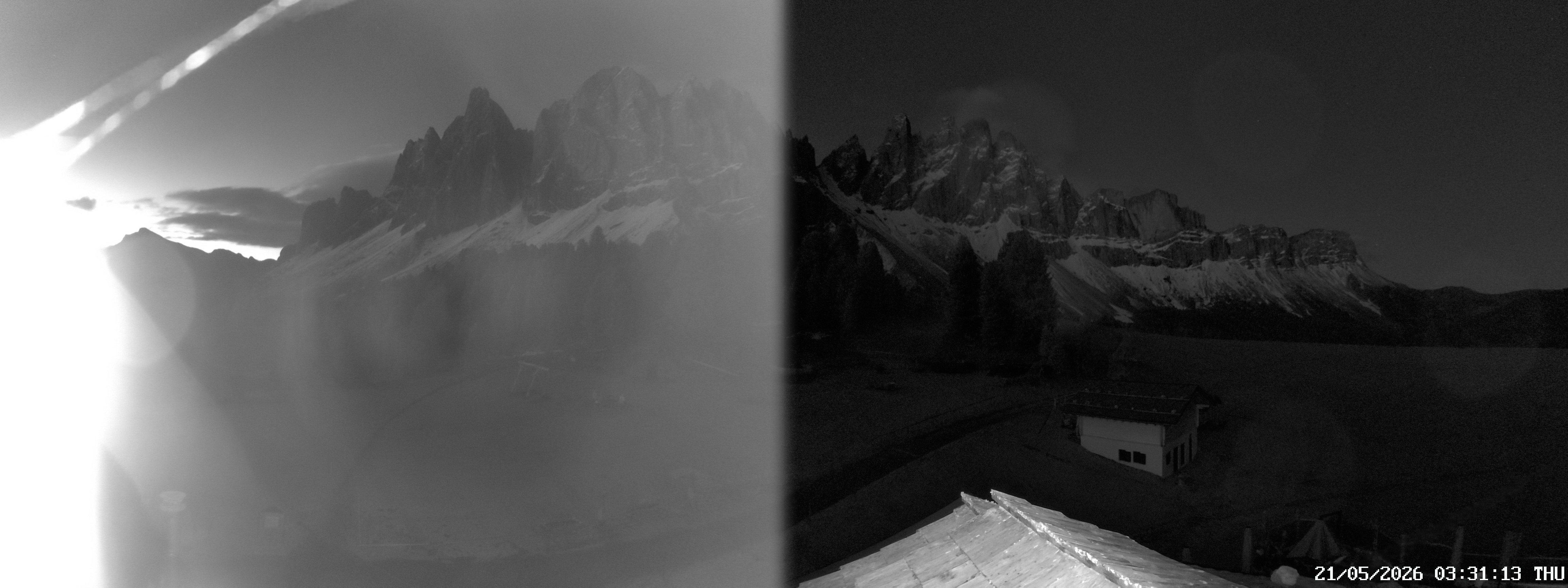 Archived image Webcam Mountain Hut Geisleralm - View to Geislerspitzen