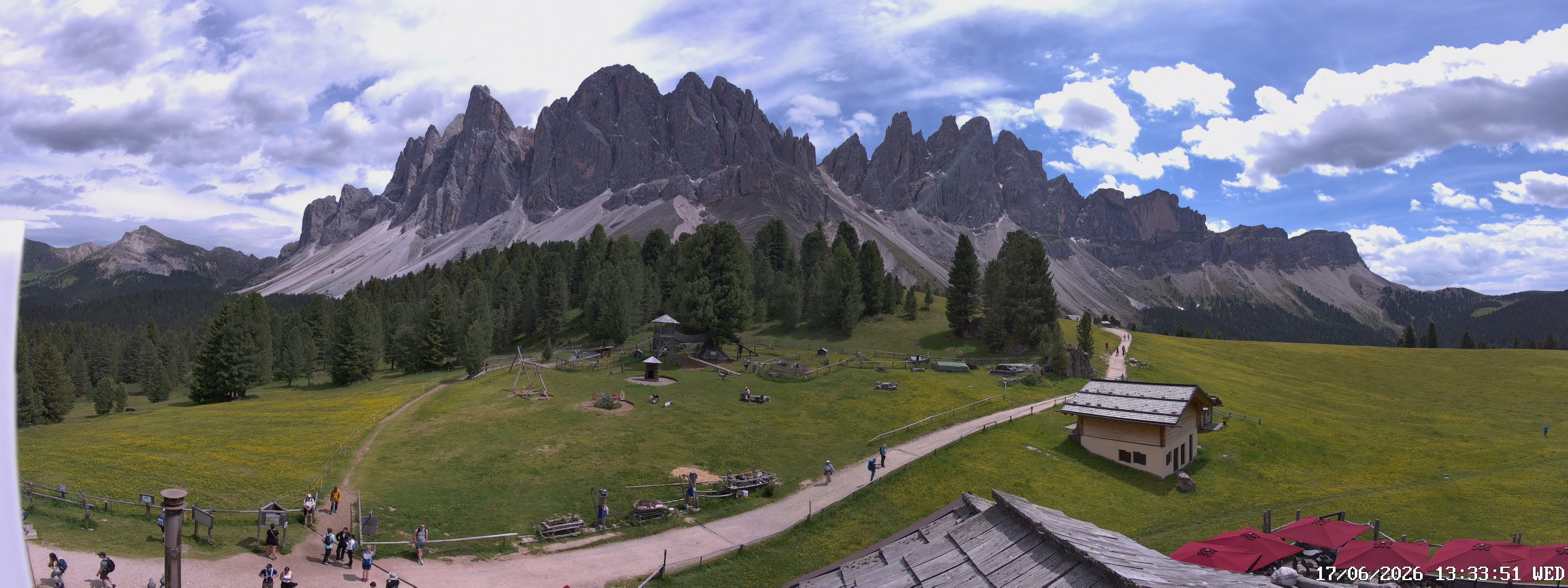 Archiv Foto Webcam Geislerspitzen - Blick von der Geisleralm