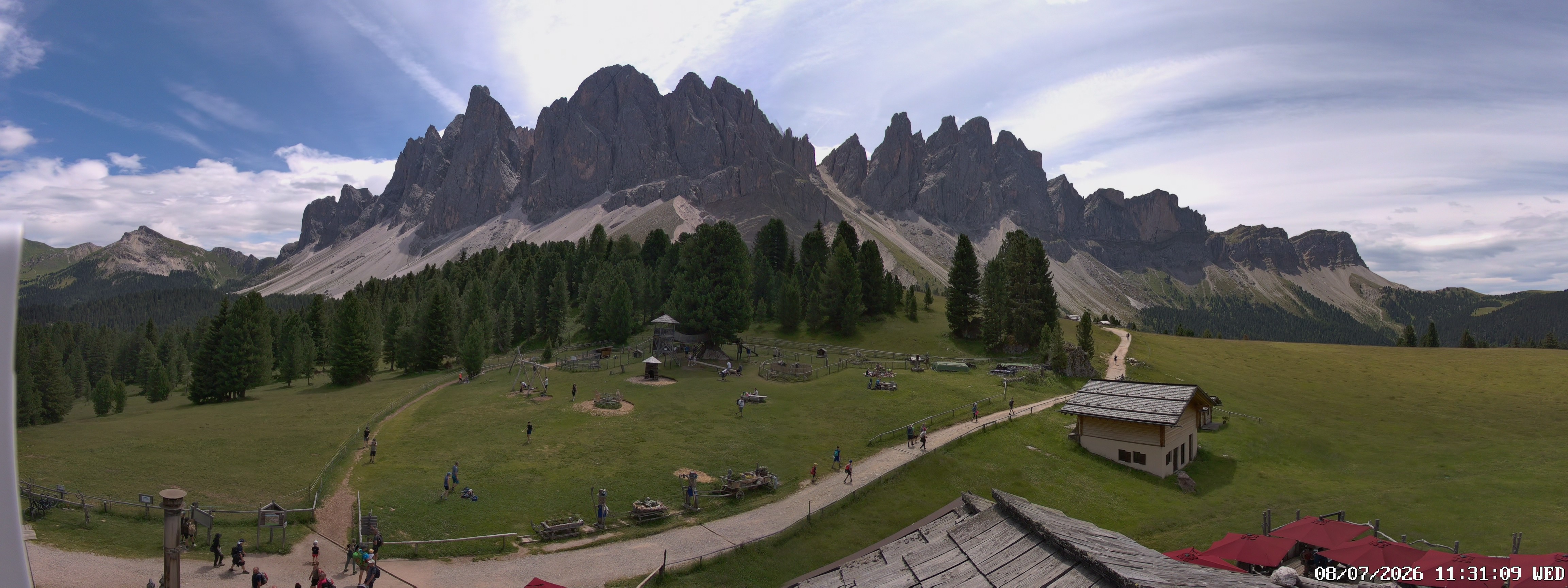 Archiv Foto Webcam Geislerspitzen - Blick von der Geisleralm
