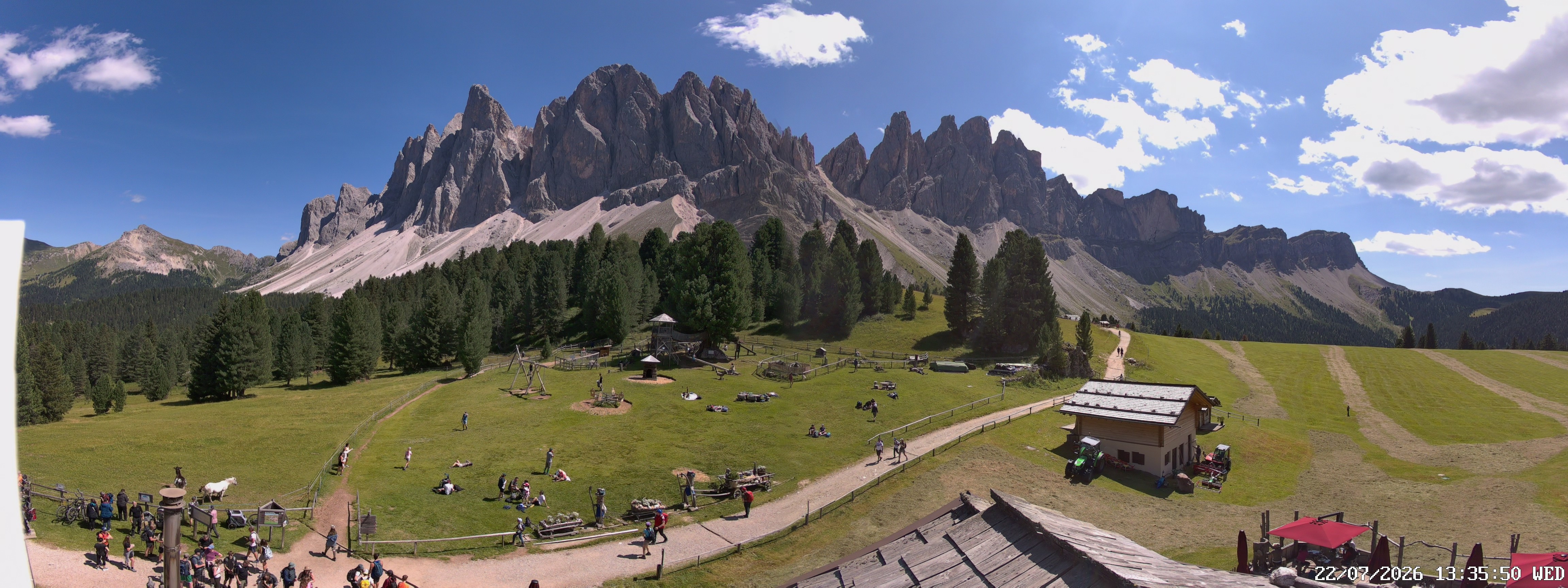Archiv Foto Webcam Geislerspitzen - Blick von der Geisleralm