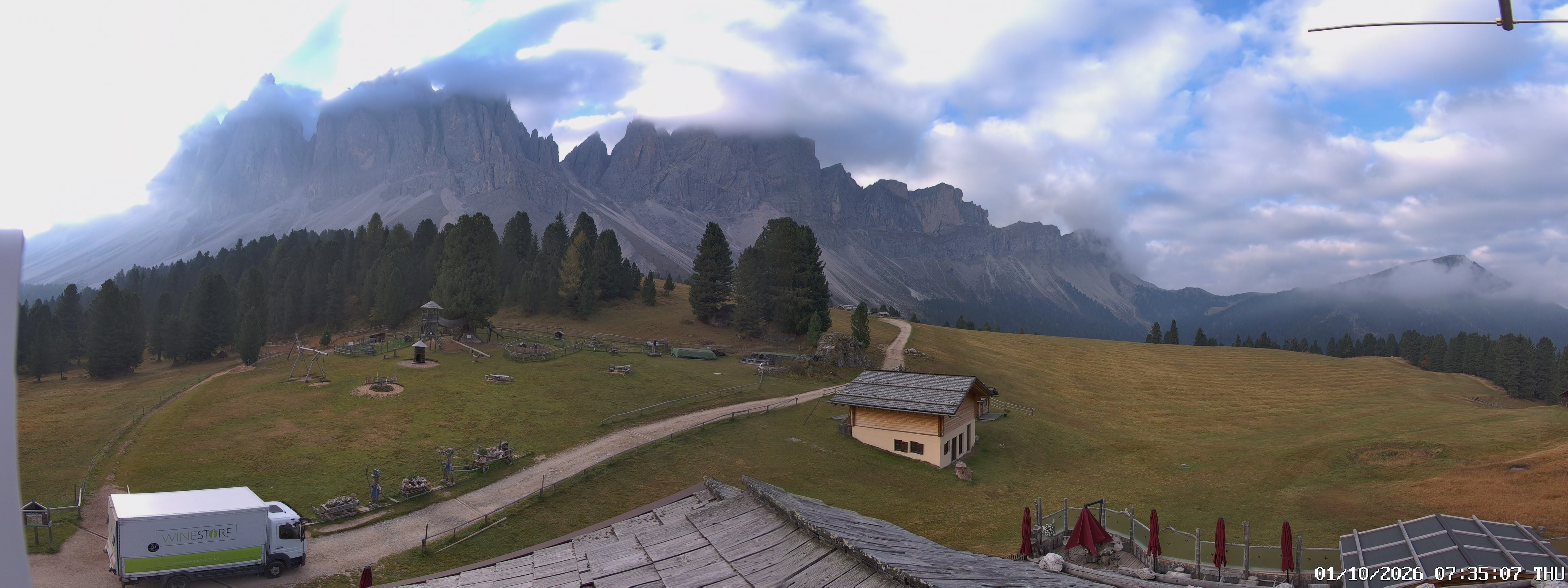 Archiv Foto Webcam Geislerspitzen - Blick von der Geisleralm