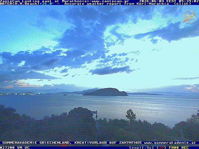 Archived image Webcam Zakynthos - Marine Park