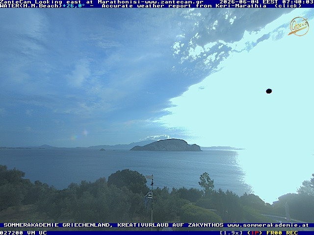 Archived image Webcam Zakynthos - Marine Park