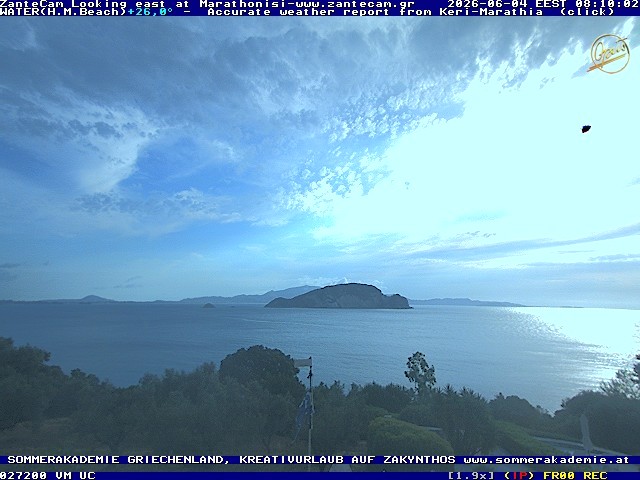 Archived image Webcam Zakynthos - Marine Park