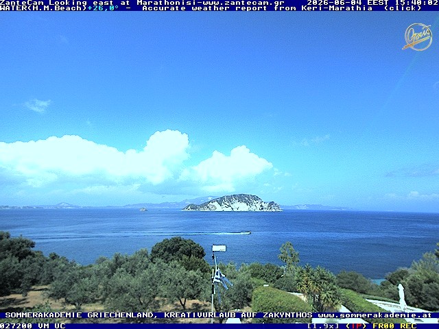 Archived image Webcam Zakynthos - Marine Park