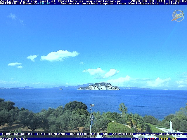 Archived image Webcam Zakynthos - Marine Park