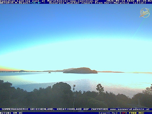 Archived image Webcam Zakynthos - Marine Park