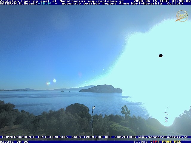 Archived image Webcam Zakynthos - Marine Park