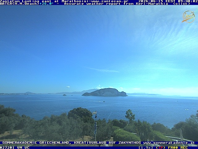 Archived image Webcam Zakynthos - Marine Park