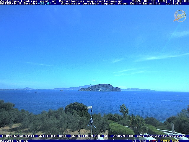 Archived image Webcam Zakynthos - Marine Park