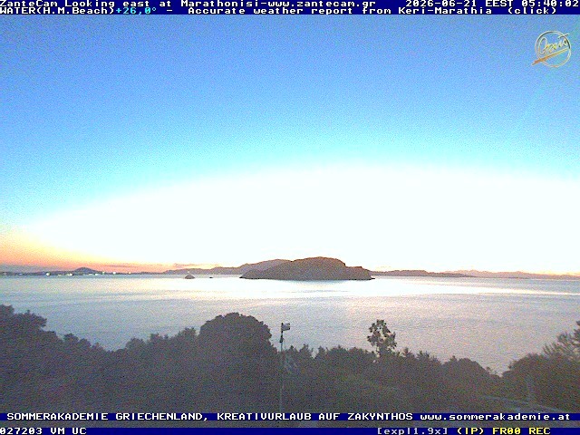 Archived image Webcam Zakynthos - Marine Park
