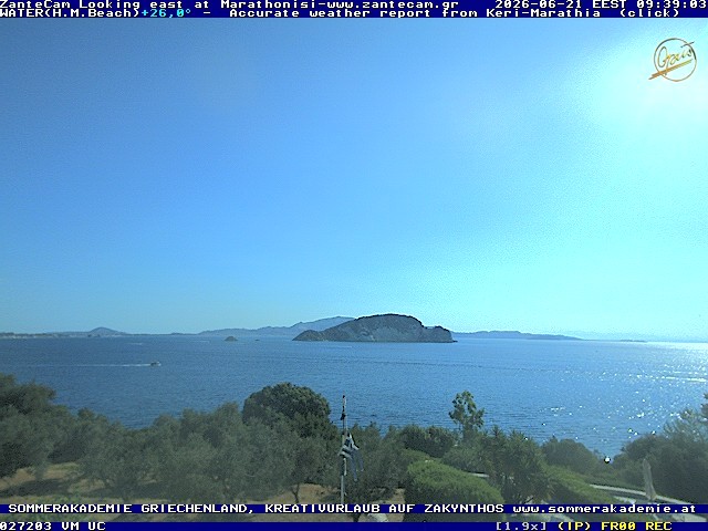 Archived image Webcam Zakynthos - Marine Park