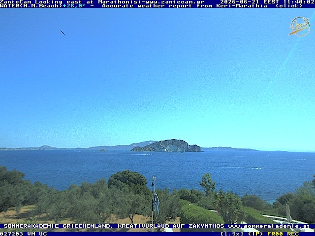 Archived image Webcam Zakynthos - Marine Park