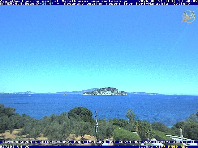 Archived image Webcam Zakynthos - Marine Park