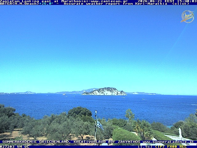 Archived image Webcam Zakynthos - Marine Park