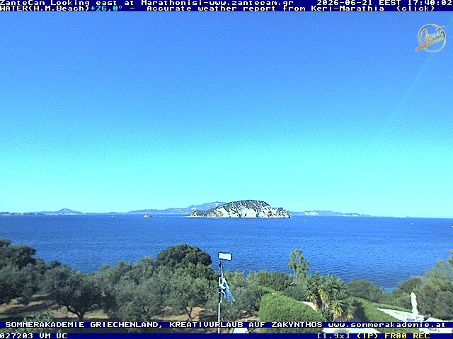 Archived image Webcam Zakynthos - Marine Park