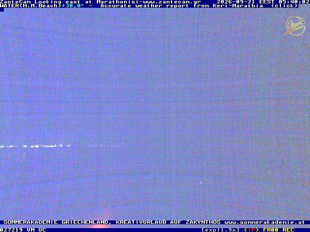 Archived image Webcam Zakynthos - Marine Park