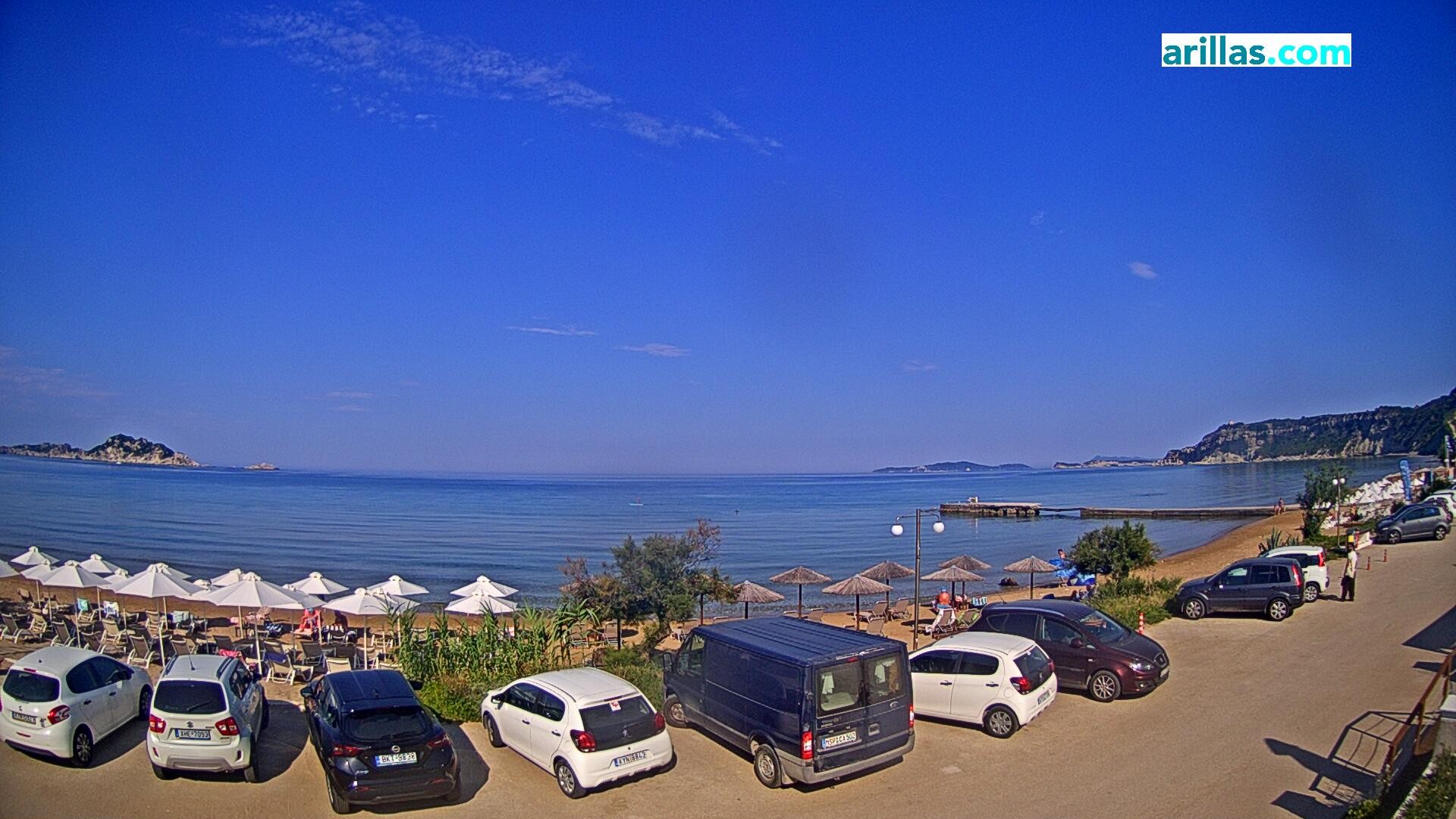 Archiv Foto Webcam Korfu - Blick auf den Strand bei Arillas
